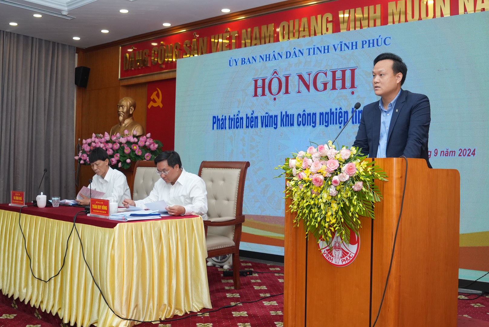 Ông Trịnh Văn Quang, Giám đốc phát triển dự án Công ty Cổ phần Vina CPK – chủ đầu tư Khu công nghiệp Bá Thiện 2, mong muốn chính quyền Vĩnh Phúc đồng hành với doanh nghiệp trong phát triển hạ tầng và thu hút đầu tư.