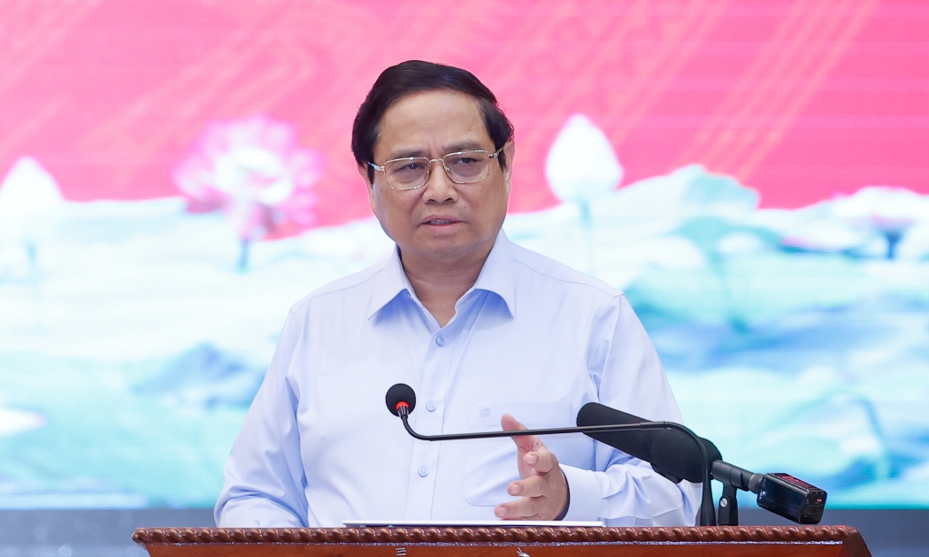 Thủ tướng phát biểu tại cuộc làm việc - Ảnh: VGP