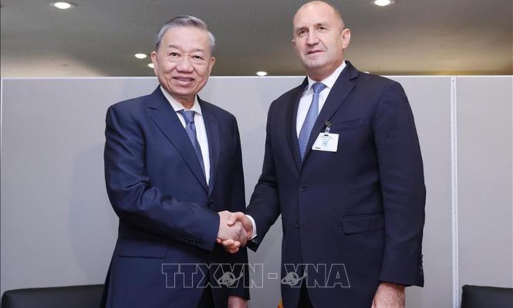 Tổng Bí thư, Chủ tịch nước Tô Lâm tiếp Tổng thống Bulgaria Rumen Radev - Ảnh: TTXVN