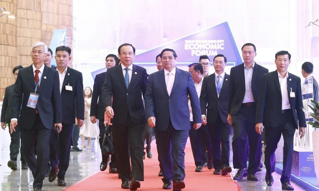 Thủ tướng Phạm Minh Chính dự Diễn đàn Kinh tế TP.HCM 2024 lần thứ 5 - Ảnh: VGP/Nhật Bắc