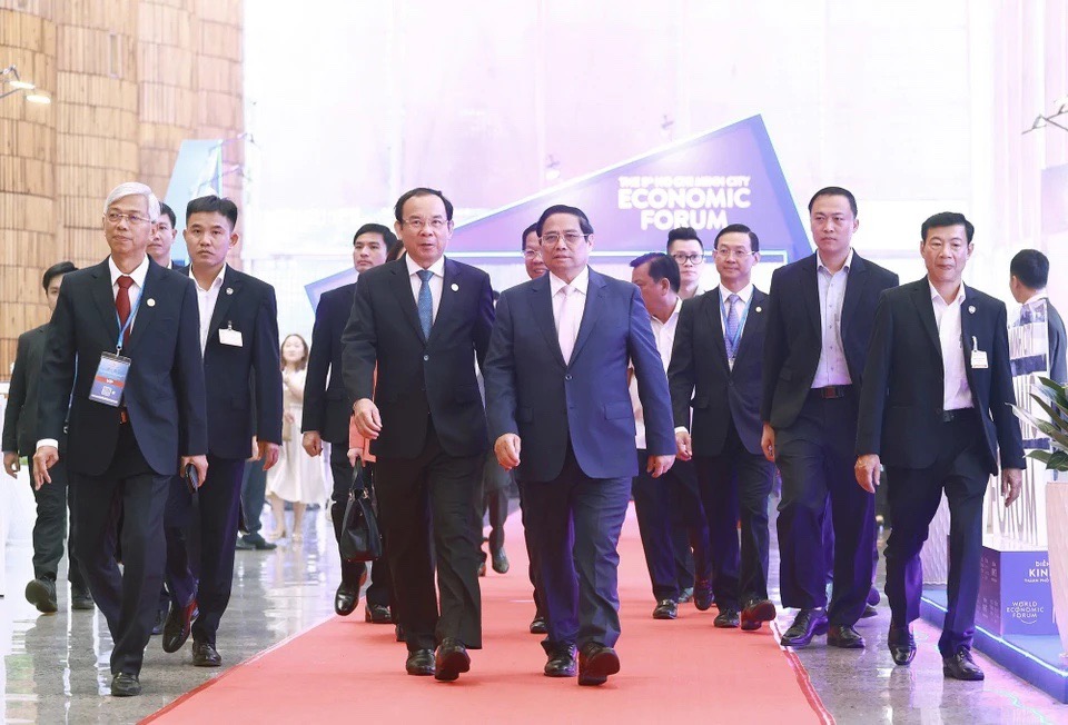 Thủ tướng Phạm Minh Chính dự Diễn đàn Kinh tế TP.HCM 2024 lần thứ 5 - Ảnh: VGP/Nhật Bắc