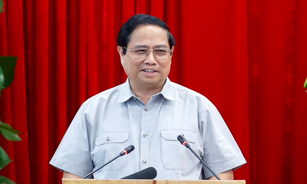 Thủ tướng phát biểu tại cuộc làm việc. Ảnh: VGP.
