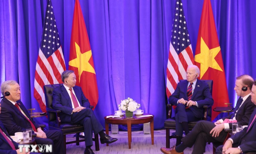 Tổng Bí thư, Chủ tịch nước Tô Lâm gặp Tổng thống Hoa Kỳ Joe Biden - Ảnh: TTXVN