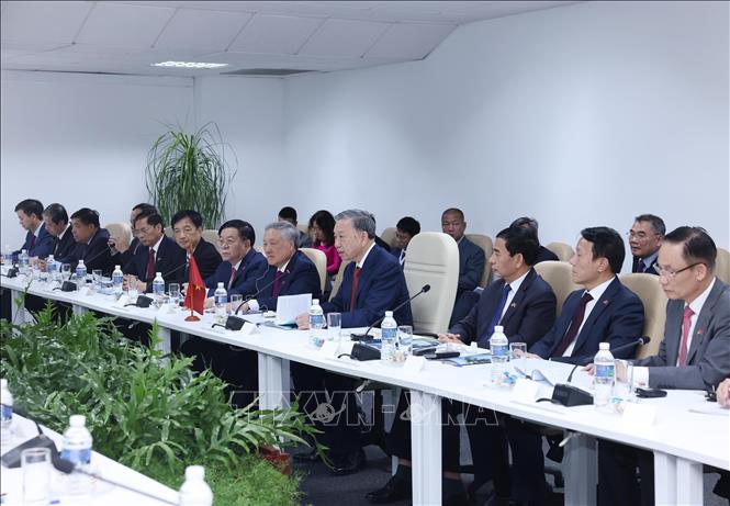 Tổng Bí thư, Chủ tịch nước Tô Lâm phát biểu tại cuộc hội kiến - Ảnh: TTXVN