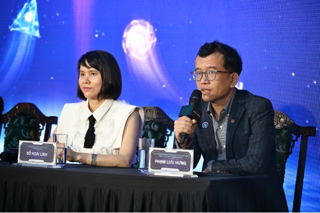 Ông Phạm Lưu Hưng, Kinh tế trưởng kiêm Trưởng Ban Đào tạo và Phát triển Công ty cổ phần Chứng khoán SSI, tại họp báo.  