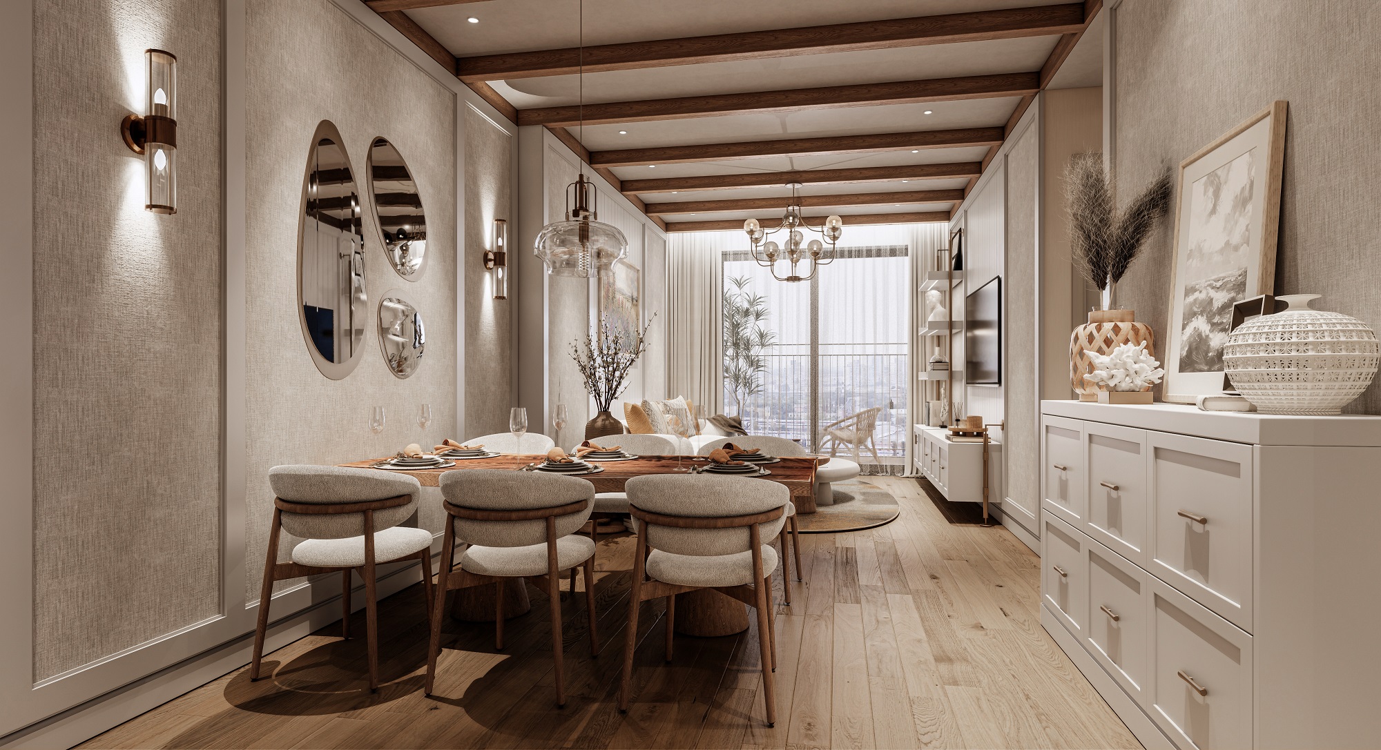 Không gian sống tiện nghi, sang trọng và riêng tư trong mỗi căn hộ.