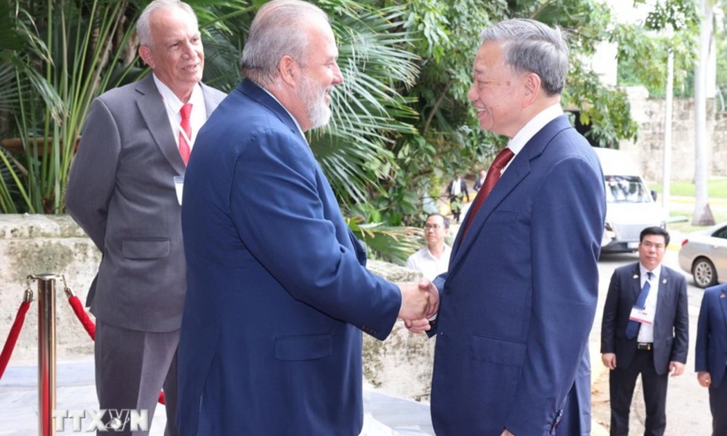 Tổng Bí thư, Chủ tịch nước Tô Lâm hội kiến Thủ tướng Cuba Manuel Marrero Cruz - Ảnh: TTXVN