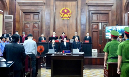 Quang cảnh phiên tòa.