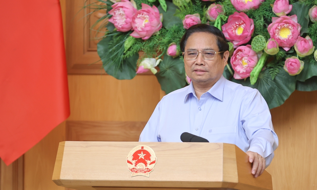 Thủ tướng Phạm Minh Chính phát biểu tại phiên họp - Ảnh: VGP