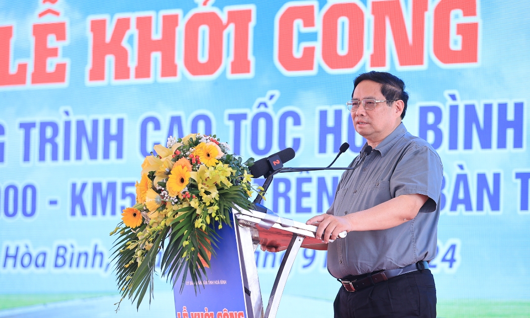 Thủ tướng phát biểu tại lễ khởi công - Ảnh: VGP