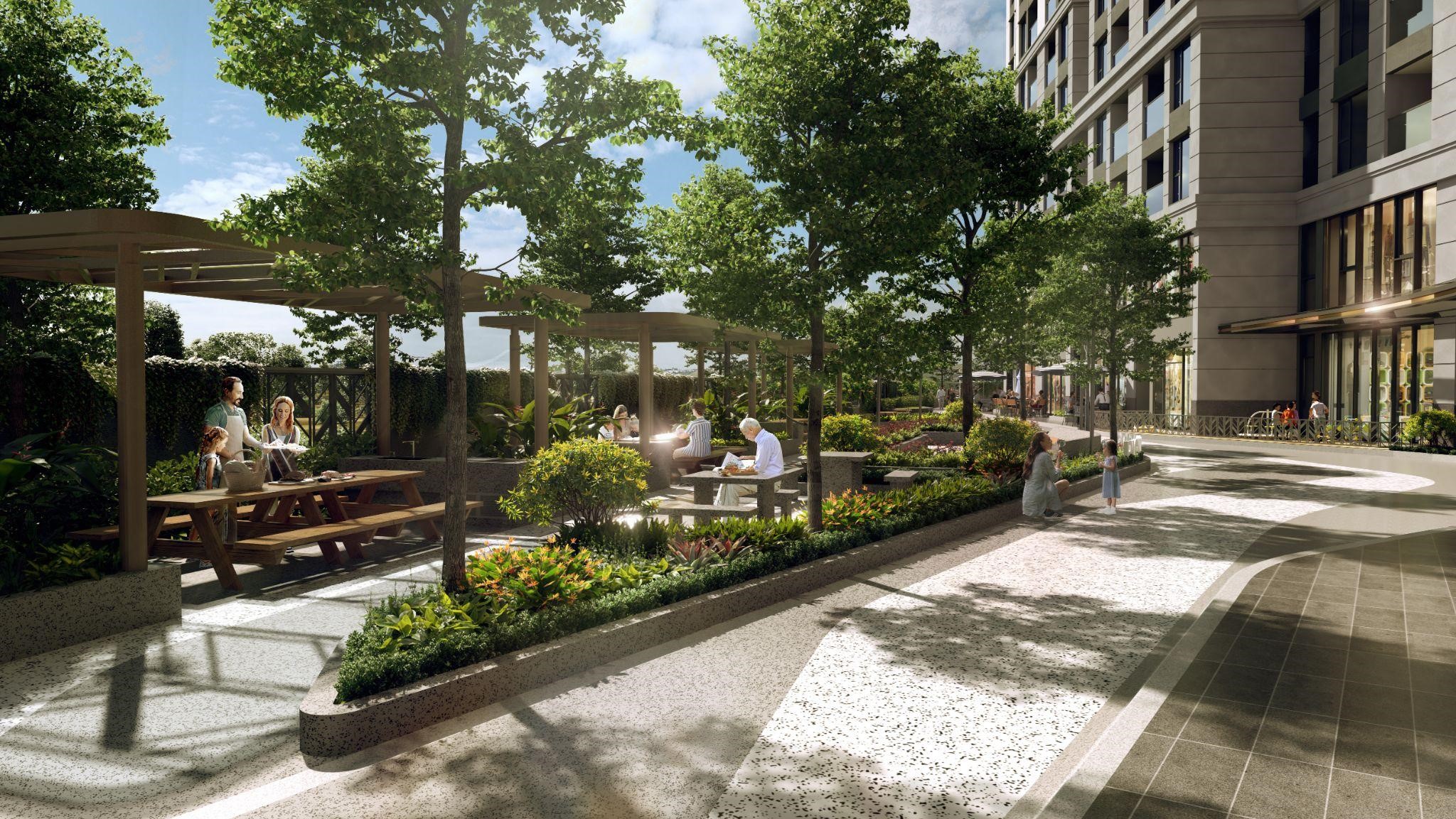 Khu vực BBQ- vườn rau - s&acirc;n picnic- Một trong những tiện &iacute;ch ấn tượng, tạo n&ecirc;n lối sống đa tầng trải nghiệm tại Gem Park, ph&ugrave; hơp với nhu cầu sống xanh của cư d&acirc;n Hải Ph&ograve;ng. Nguồn: N.H.O.