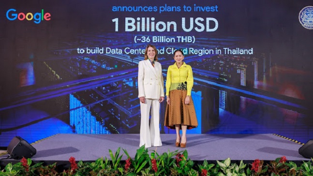 Google có kế hoạch đầu tư 1 tỷ USD để xây dựng các trung tâm dữ liệu tại Thái Lan