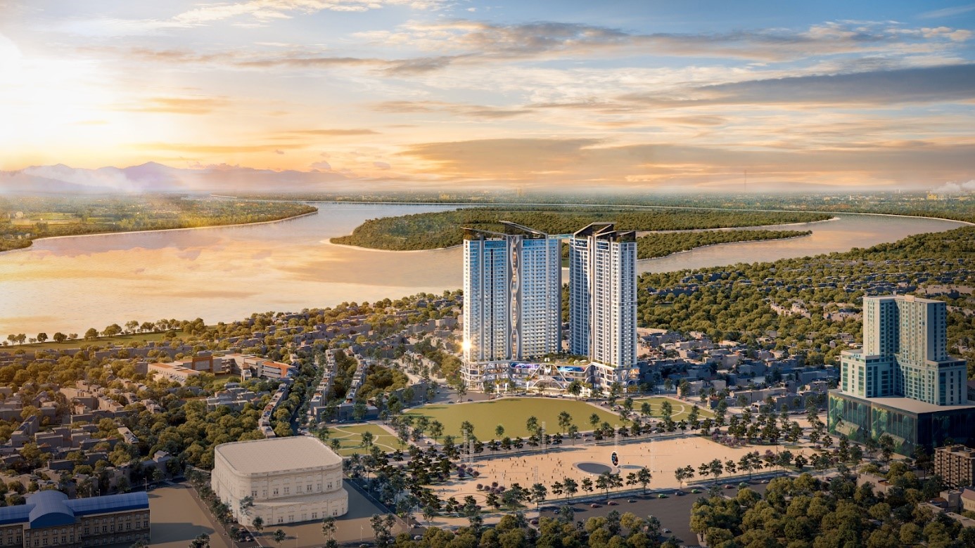 Phối cảnh tổng thể tại dự án VIC Grand Square trung tâm thành phố Việt Trì.