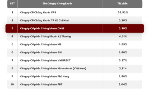Sức hút từ tính năng công nghệ ưu việt đưa DNSE đứng trong top 3 công ty có thị phần môi giới phái sinh lớn nhất