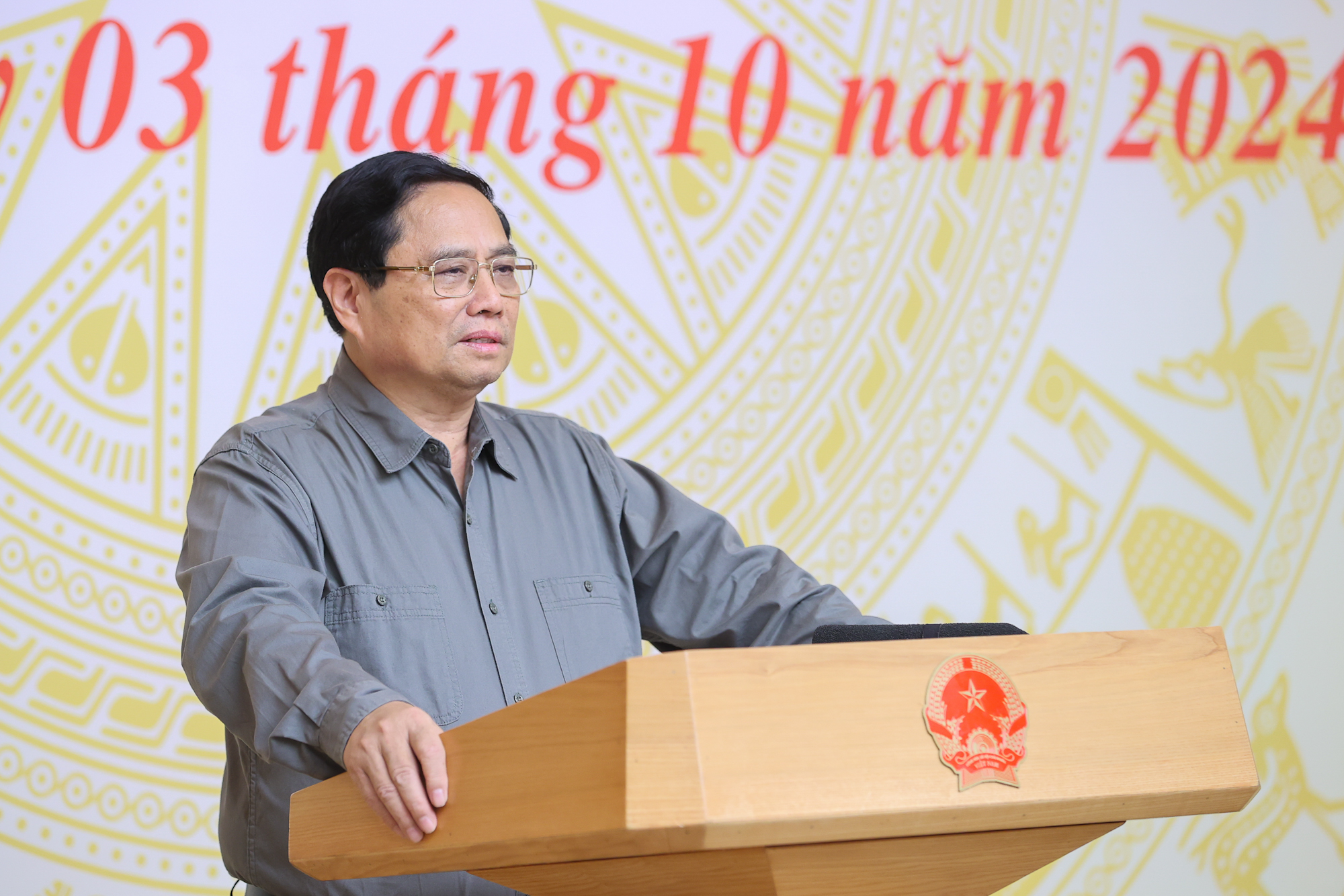 Thủ tướng phát biểu tại cuộc làm việc - Ảnh: VGP