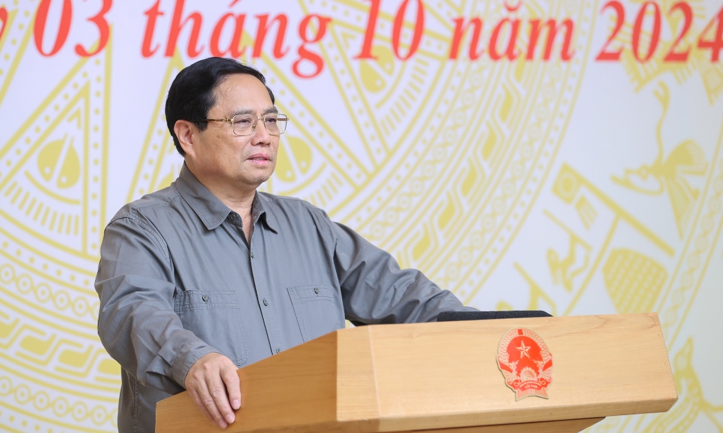Thủ tướng phát biểu tại cuộc làm việc - Ảnh: VGP