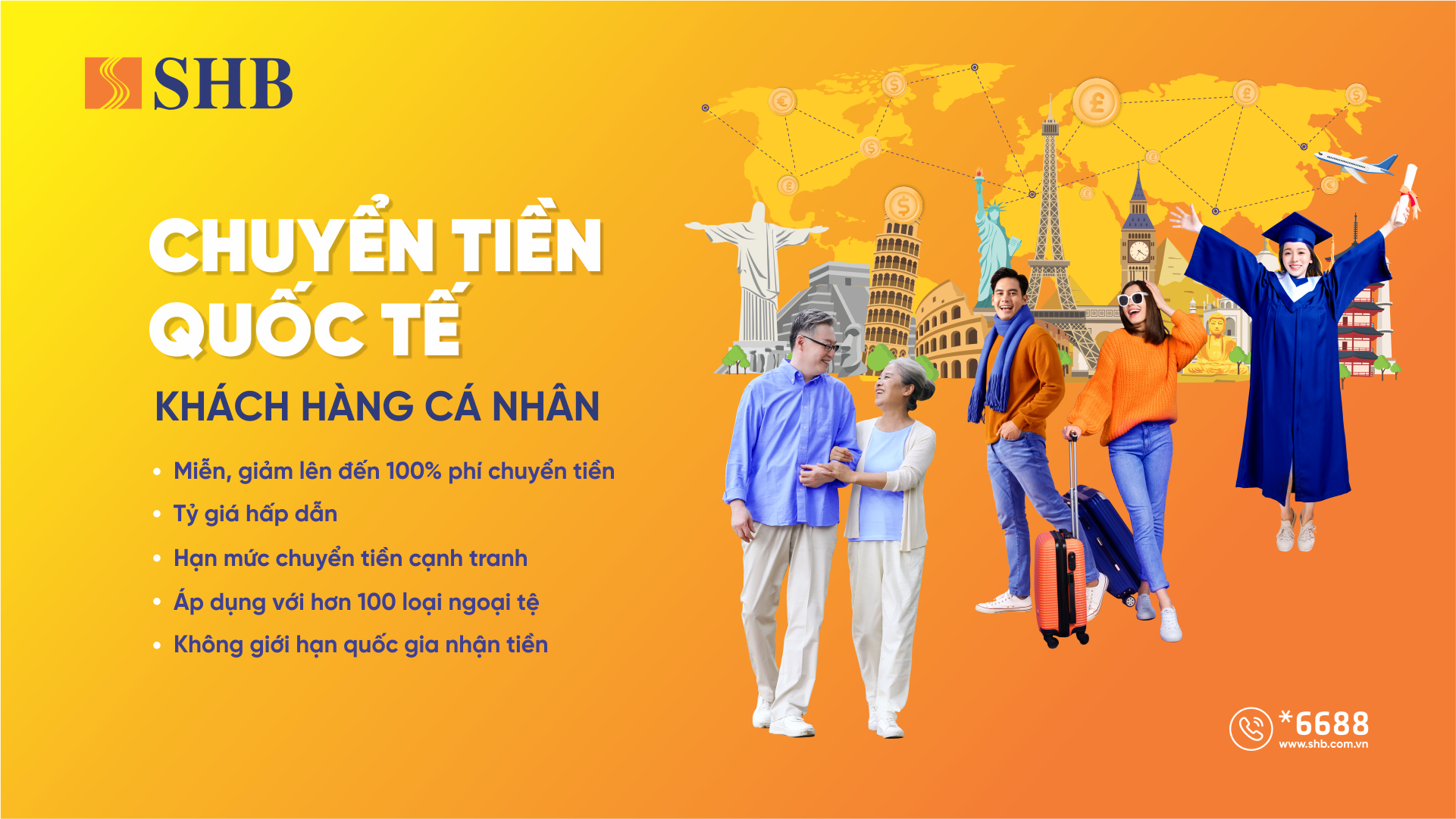 Chuyển tiền ra nước ngoài là một dịch vụ phổ biến tại SHB được nhiều khách hàng tin dung.