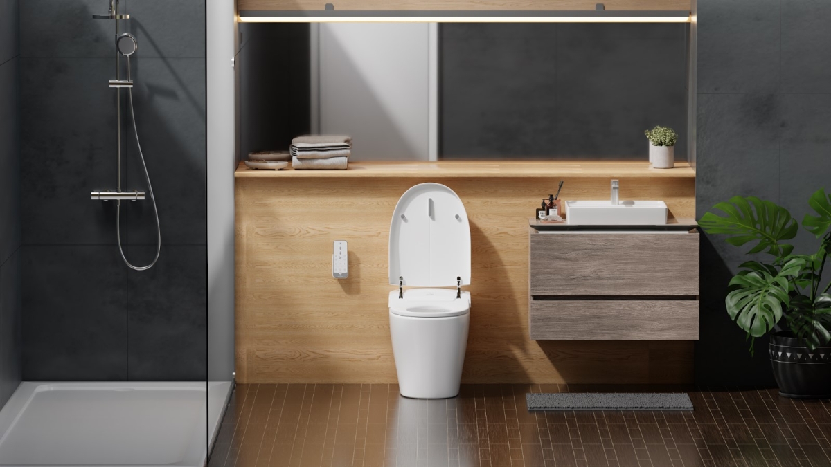 Bồn cầu th&ocirc;ng minh VICLEAN-IH  c&oacute; thiết kế tối giản.