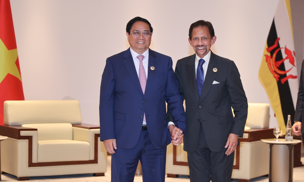 Thủ tướng Phạm Minh Chính hội kiến Quốc vương Brunei Darussalam Haji Hassanal Bolkiah - Ảnh: VGP