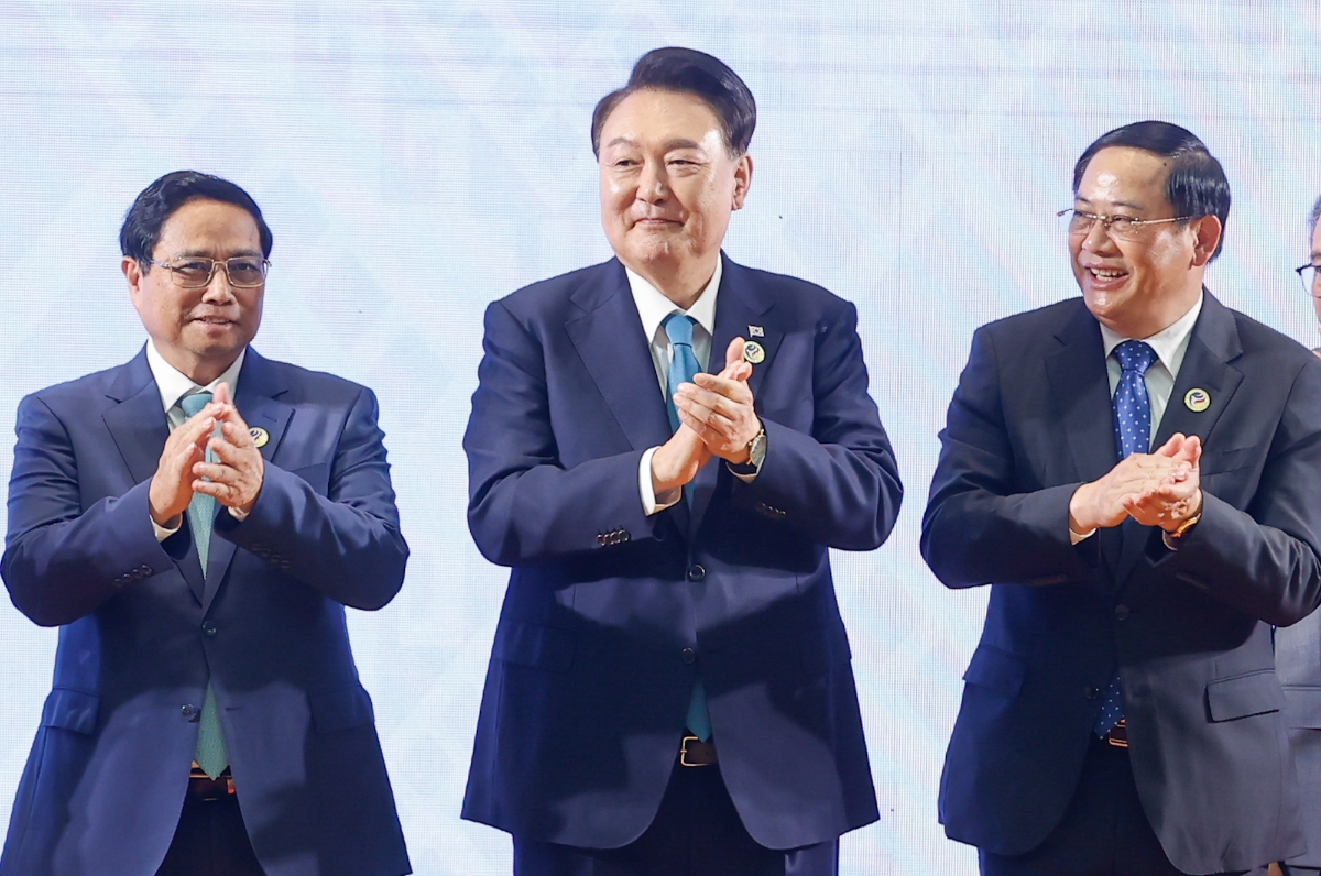 Hội nghị Cấp cao ASEAN-H&agrave;n Quốc lần thứ 25 nhất tr&iacute; th&ocirc;ng qua Tuy&ecirc;n bố chung thiết lập quan hệ Đối t&aacute;c Chiến lược to&agrave;n diện ASEAN-H&agrave;n Quốc - Ảnh: VGP