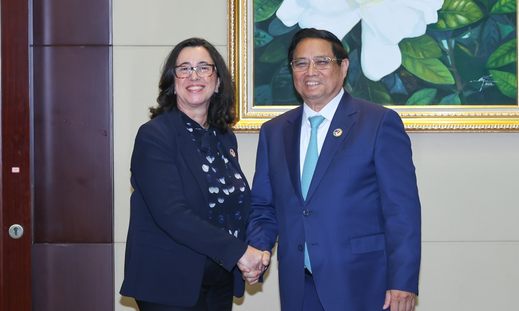 Thủ tướng Phạm Minh Chính tiếp bà Manuela Ferro, Phó Chủ tịch Ngân hàng Thế giới (WB) phụ trách khu vực Đông Á và Thái Bình Dương - Ảnh: VGP