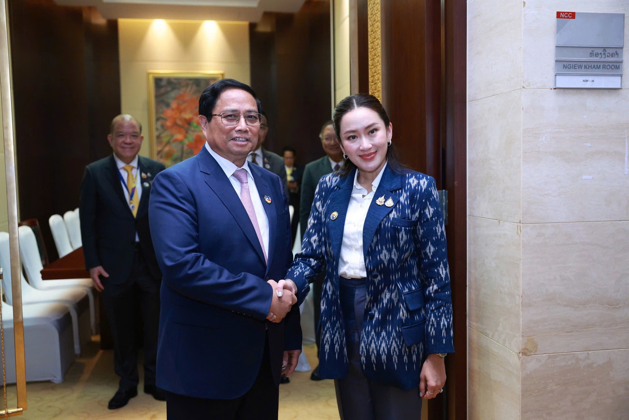 Thủ tướng Chính phủ Phạm Minh Chính gặp Thủ tướng Thái Lan Paetongtarn Shinawatra - Ảnh: VGP