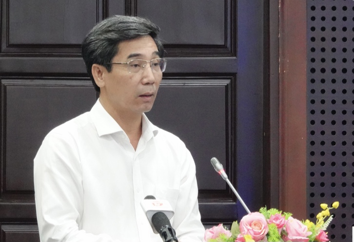 Phó Chủ tịch UBND TP. Đà Nẵng Trần Chí Cường phát biểu tại Hội nghị công bố kết quả đánh giá, xếp hạng chuyển đổi số năm 2023.