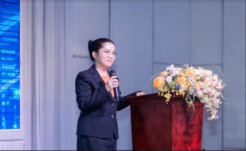 CEO of Global Care, Mrs. Dinh Thi Ngoc Niem shared. at the announcing ceremony