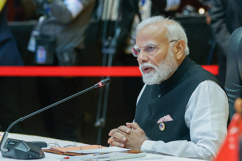 Thủ tướng Ấn Độ Narendra Modi phát biểu tại hội nghị - Ảnh: VGP
