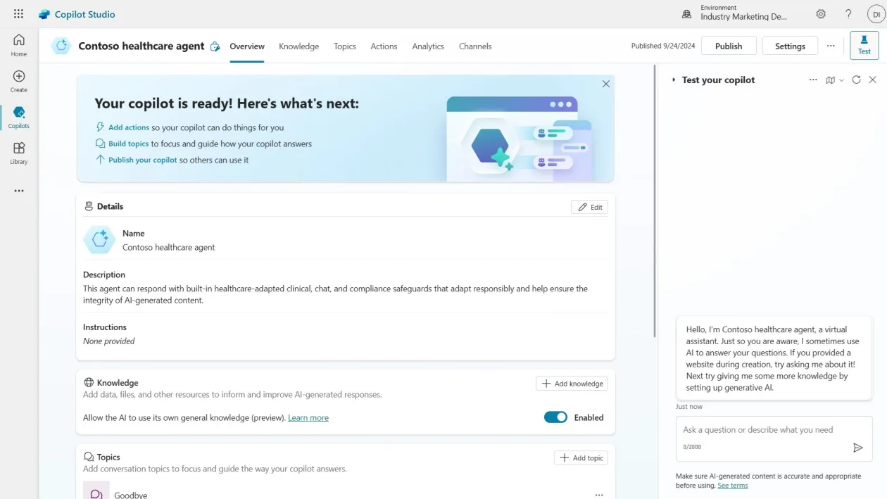 Dịch vụ đại lý chăm sóc sức khỏe của Microsoft.