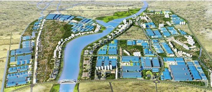 Phối cảnh tổng khu công nghiệp Liên Hà Thái (được thành lập năm 2021). Tính tới nay đã có hơn 10 dự án đi vào hoạt động.