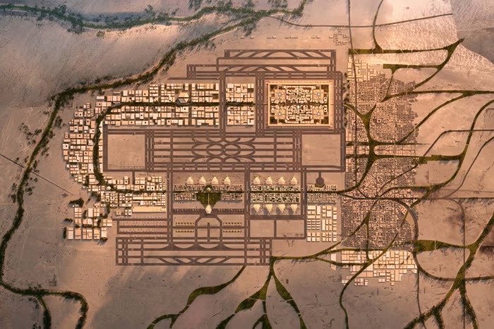 Bản vẽ kiến ​​trúc của Sân bay quốc tế King Salman, dự kiến ​​phục vụ tối đa 120 triệu hành khách vào năm 2030 và thúc đẩy vị thế của Riyadh như một trung tâm hậu cần, thương mại và du lịch toàn cầu - Ảnh: Reuters