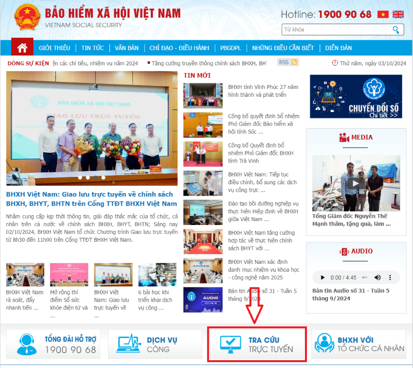 Người dân có thể tra cứu thời hạn thẻ bảo hiểm y tế trực tuyến trên website của cơ quan Bảo hiểm xã hội. 