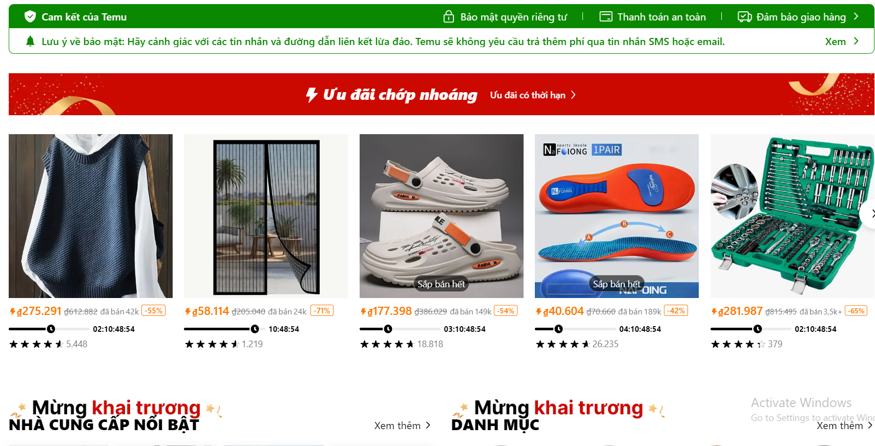 Người dùng Việt Nam đã có thể tải app và mua hàng, thanh toán trên nền tảng Temu với phiên bản tiếng Việt.