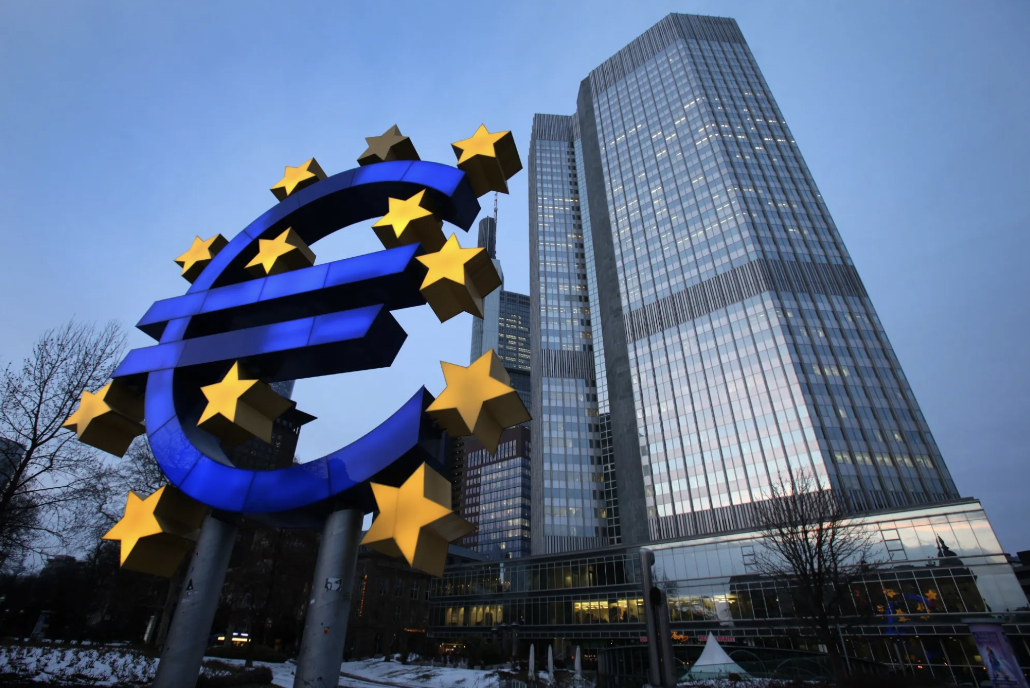 Trụ sở ECB ở Frankfurt, Đức - Ảnh: Bloomberg.