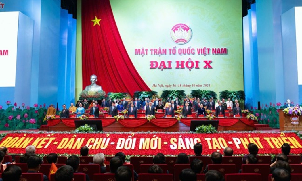 Khai mạc trọng thể Đại hội đại biểu toàn quốc Mặt trận Tổ quốc Việt Nam lần thứ X. Ảnh: MTTQVN
