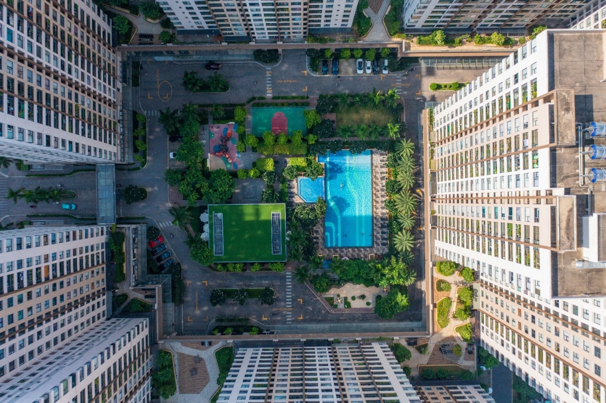 Kh&ocirc;ng gian s&ocirc;́ng ti&ecirc;̣n nghi của Akari City giai đoạn 1.