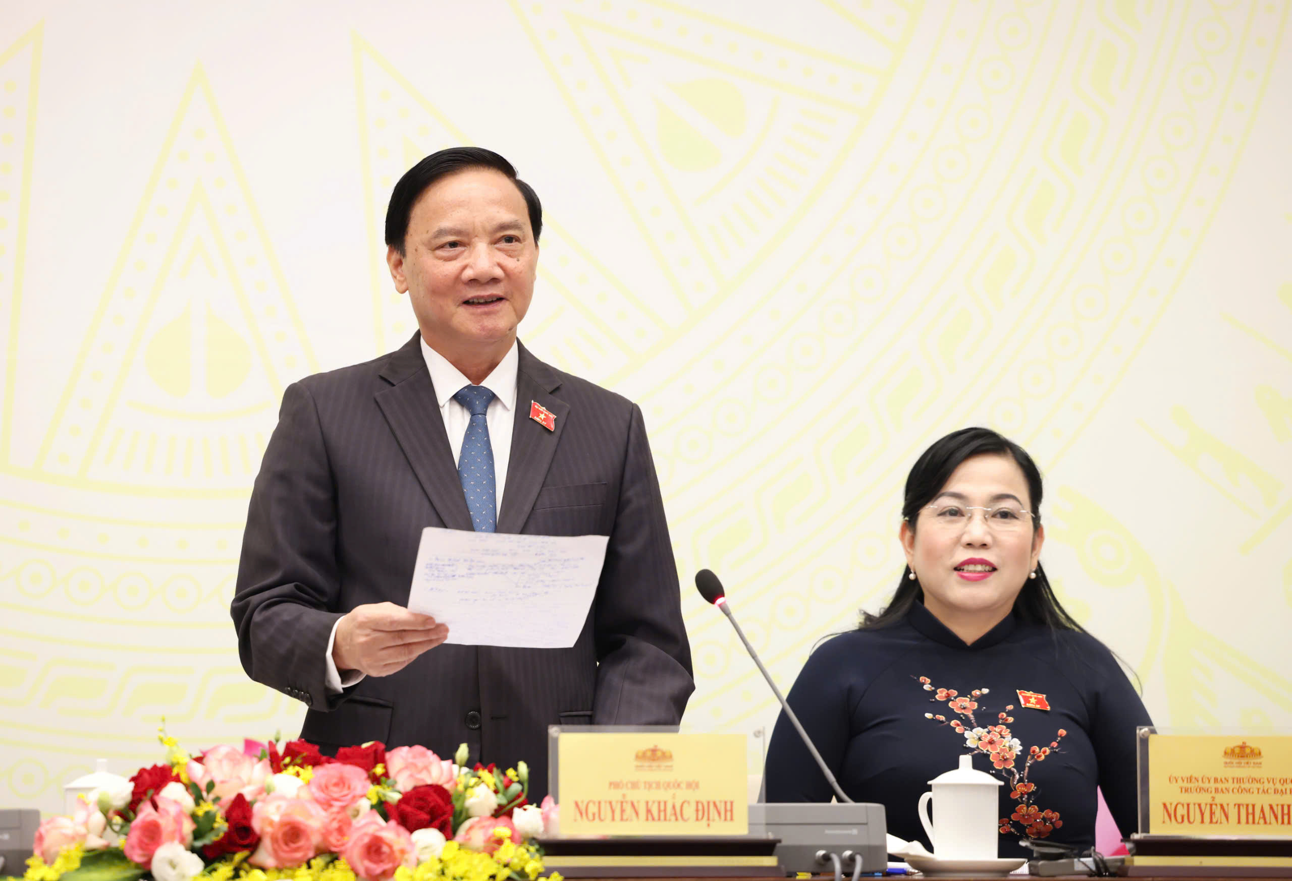 Ph&oacute; Chủ tịch Quốc hội Nguyễn Khắc Định th&ocirc;ng tin: Tổng B&iacute; thư, Chủ tịch nước T&ocirc; L&acirc;m sẽ ph&aacute;t biểu tại phi&ecirc;n khai mạc Kỳ họp thứ 8, Quốc hội Kh&oacute;a XV.