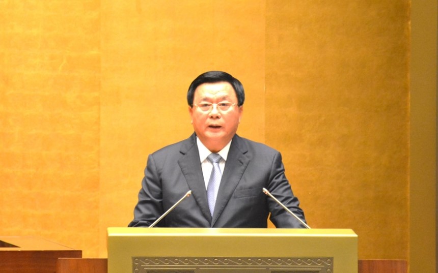 Ông Nguyễn Xuân Thắng, Ủy viên Bộ Chính trị, Giám đốc Học viện Chính trị Quốc gia Hồ Chí Minh, Chủ tịch Hội đồng Lý luận Trung ương, truyền đạt chuyên đề tại hội nghị. Ảnh: TTXVN