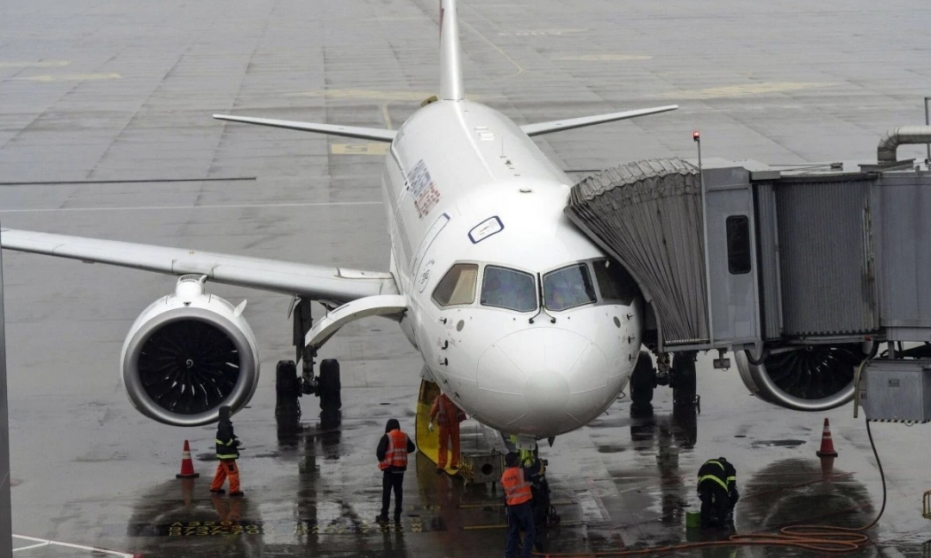 Một máy bay C919 của COMAC (Commercial Aircraft Corporation of China - Ảnh: Bloomberg.