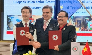 EU cứu trợ nhân đạo sau bão Yagi tại Việt Nam