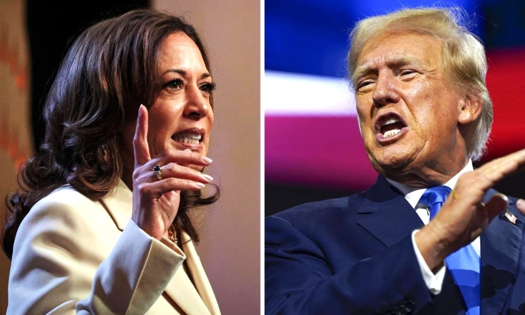 Phó Tổng thống Kamala Harris và cựu Tổng thống Donald Trump - Hai ứng viên tổng thống Mỹ - Ảnh: Reuters.