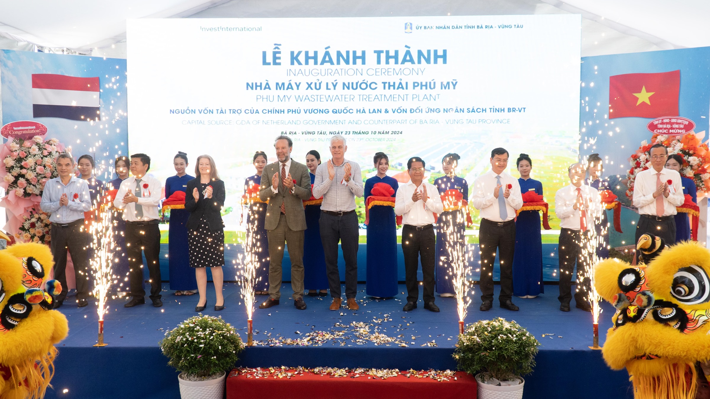 Kh&aacute;nh th&agrave;nh Nh&agrave; m&aacute;y xử l&yacute; nước thải Khu đ&ocirc; thị mới Ph&uacute; Mỹ.