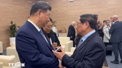 PM Chinh meets with Chinese top leader on sidelines of BRICS+ Summit