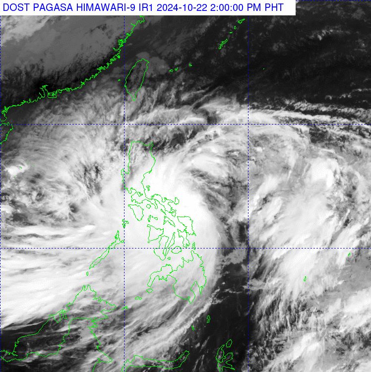 Hình ảnh vệ tinh của cơn bão Trami. Ảnh: PAGASA