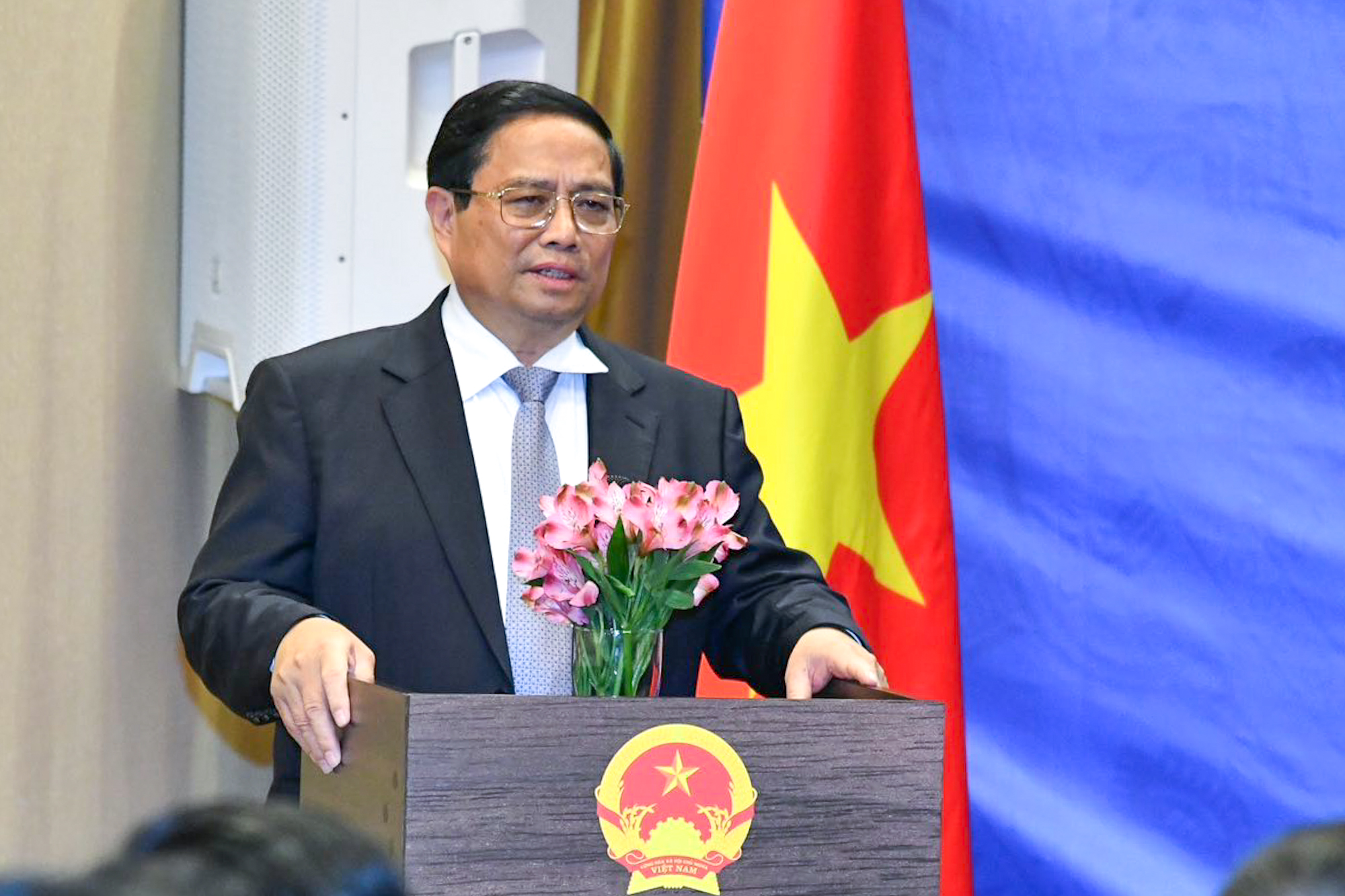 Thủ tướng phát biểu tại cuộc gặp mặt - Ảnh: VGP