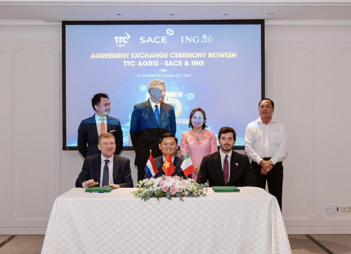 TTC AgriS, SACE S.p.A và ING ký kết hợp đồng tài trợ vốn giá trị 42 triệu USD.