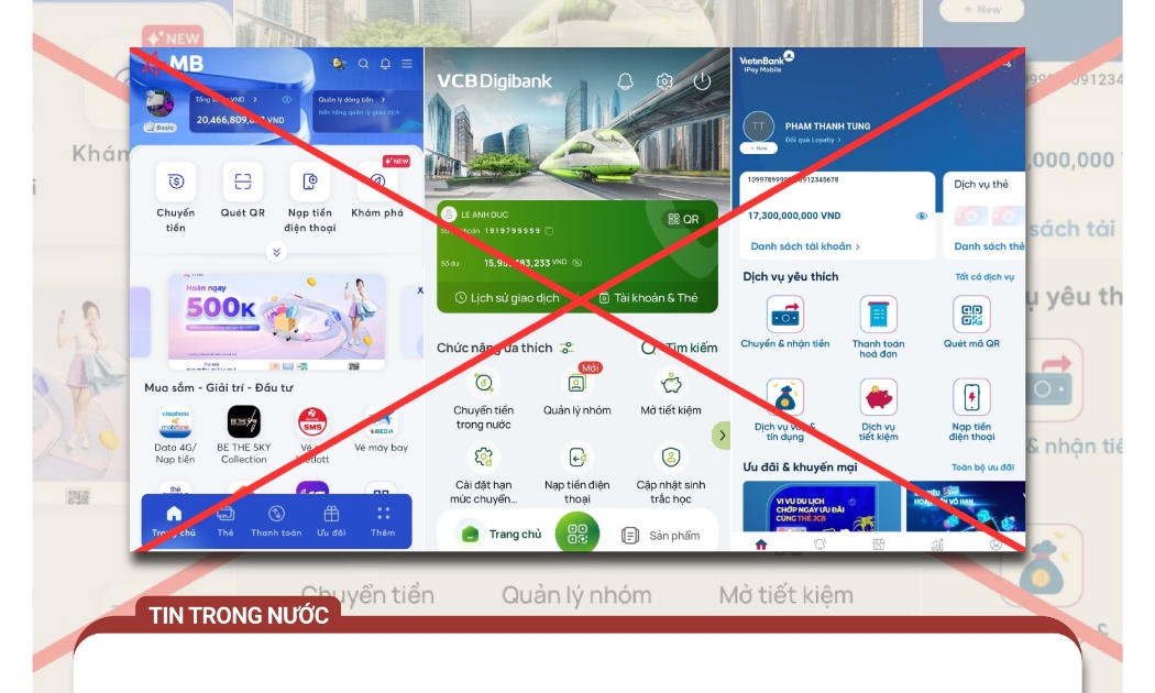 Cảnh báo cài đặt ứng dụng ngân hàng giả mạo để chiếm đoạt tài sản - Ảnh minh họa.