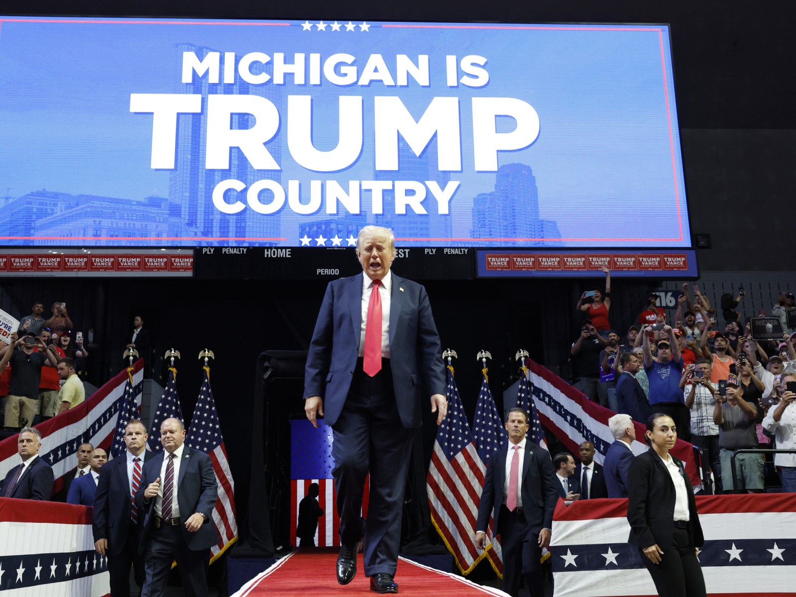 Với vai trò quan trọng của Michigan, trong tháng 8, ông Trump đã tới bang này 7 lần và thêm 4 lần trong tháng 9 - Ảnh: Getty Images