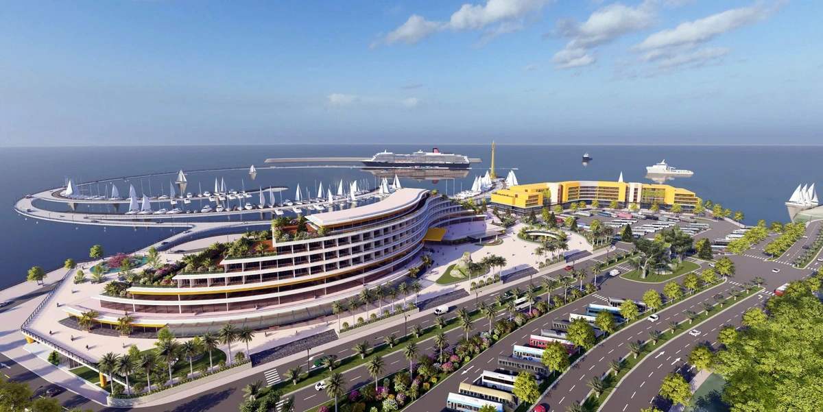 Phối cảnh tổng thể cảng t&agrave;u kh&aacute;ch Vũng T&agrave;u.